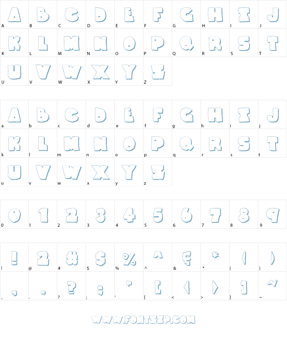 Thunder Thighs Font Character